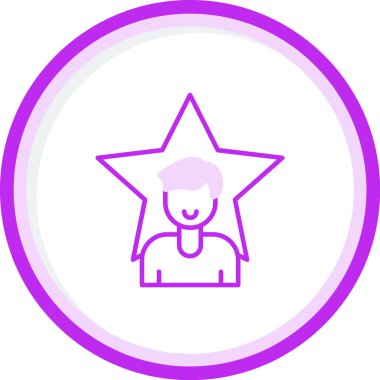 Ünlü bir insan simgesinin vektör çizimi