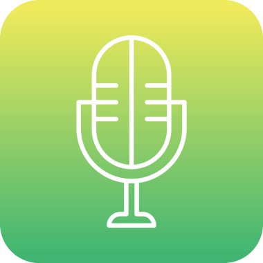 mikrofon simgesi vektör illüstrasyonu 