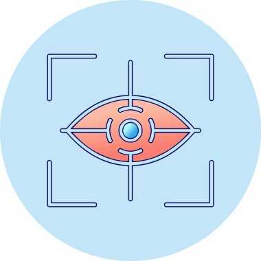 Göz. Web simgesi basit illüstrasyon