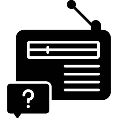 radyo simgesi vektör illüstrasyonu 