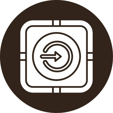 Kaynak düğme simgesi, basit vektör illüstrasyonu 