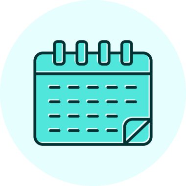 Takvim simgesi, vektör illüstrasyonu basit tasarım