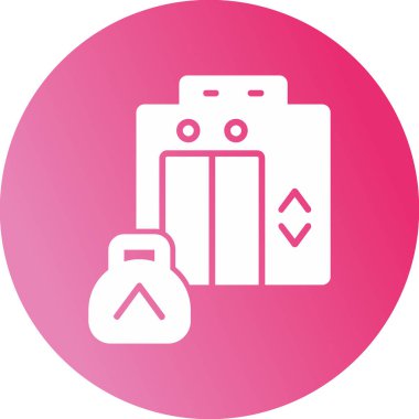 Asansör web simgesi, vektör illüstrasyonu