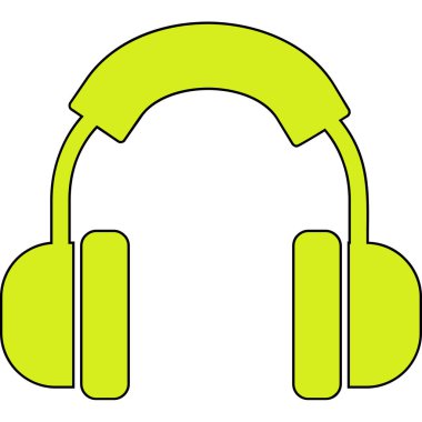 Kulaklık. Web simgesi basit illüstrasyon 