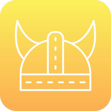 Viking Miğfer simgesi, vektör illüstrasyonu basit tasarım