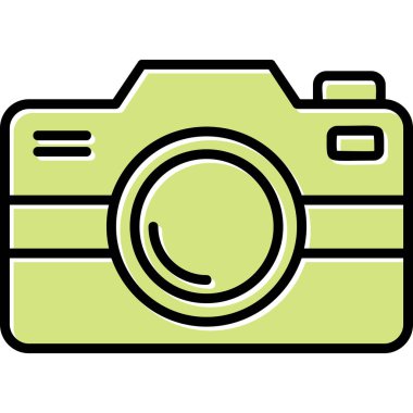 Fotoğraf makinesi simgesi, vektör illüstrasyonu. düz tasarım biçimi              