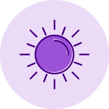Güneş. Web simgesi basit illüstrasyon 