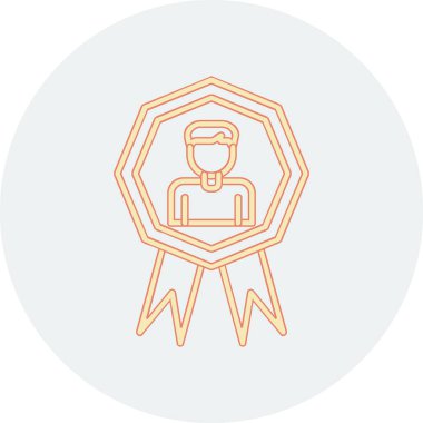 Ayın Çalışanı simgesinin vektör illüstrasyonu