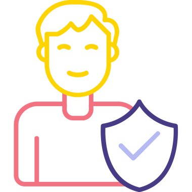 Bir Güven Adamı simgesinin vektör illüstrasyonu  