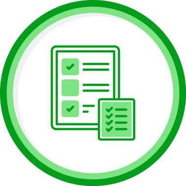 Kontrol listesi. Web simgesi basit illüstrasyon 