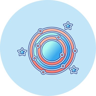 Galaxy web simgesinin vektör illüstrasyonu 