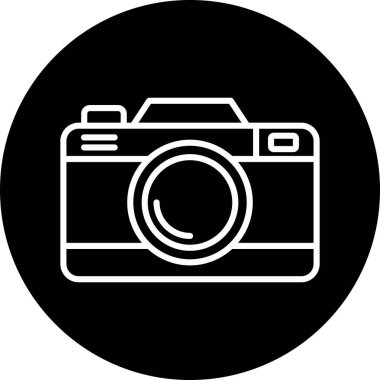 Kamera. Web simgesi basit illüstrasyon 