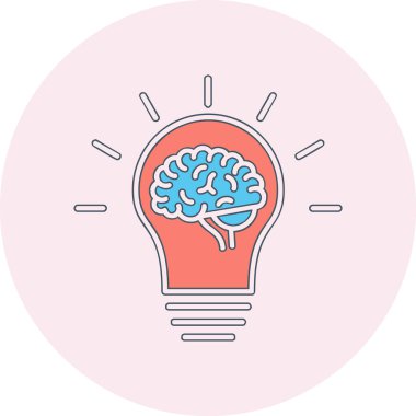 Fikir simgesinin vektör illüstrasyonu 