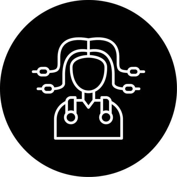 stock vector Medusa icon, vector illustration simple design