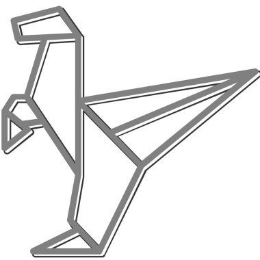 Dinozor ağ simgesi, vektör illüstrasyonu