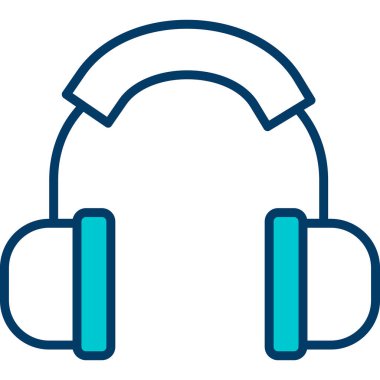 Kulaklık. Web simgesi basit illüstrasyon 