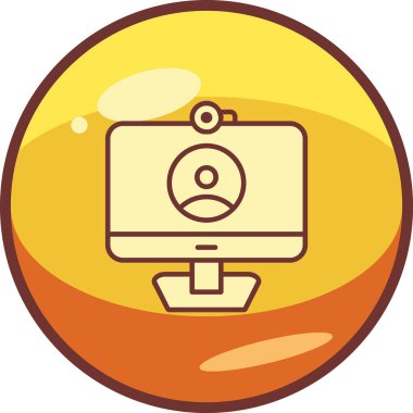 Video Arama simgesi, düz tasarım