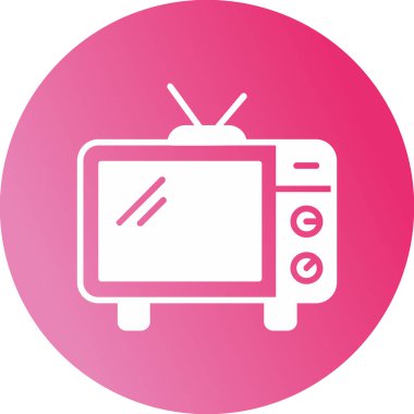 televizyon web simgesi, vektör çizim 