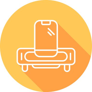 telefon dokusu simgesi, vektör illüstrasyonu basit tasarım