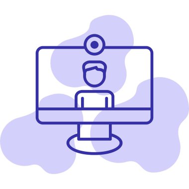 Video Arama simgesi, düz tasarım