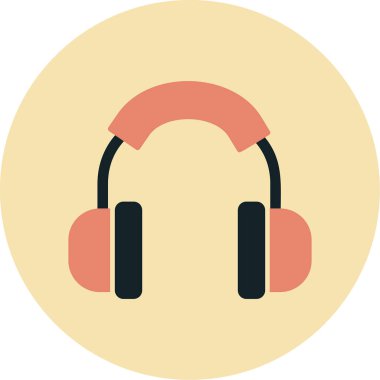 Kulaklık. Web simgesi basit illüstrasyon 