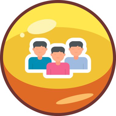 bir grup insan simgesi vektör illüstrasyon tasarımı 