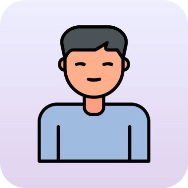  Erkek kullanıcı. Web simgesi basit illüstrasyon