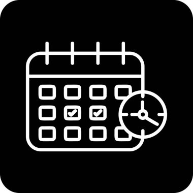 Zamanlama simgesi, vektör illüstrasyonu