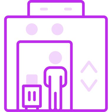 Asansör simgesi, vektör illüstrasyonu basit tasarım