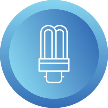 tübüler ampul aydınlatma simgesi, vektör illüstrasyonu 