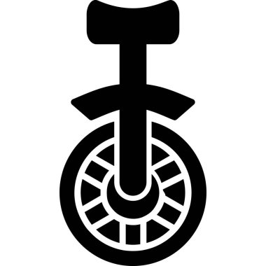 Tek tekerlekli bisiklet. Web simgesi basit illüstrasyon