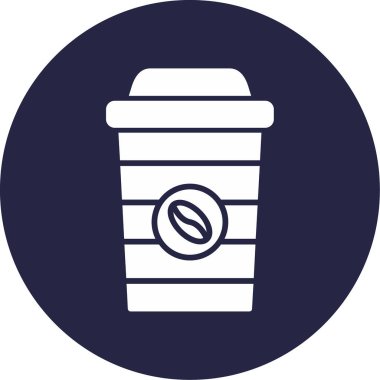 Kahve Kupası web simgesi, vektör çizim 