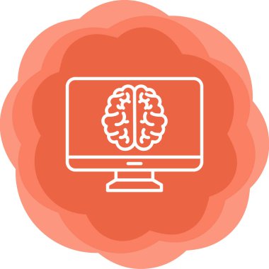 bilgisayar ekranı simgesi, vektör illüstrasyonu basit tasarım