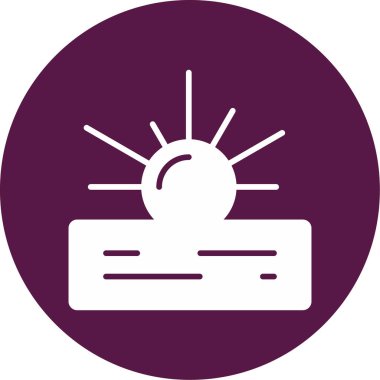 SunRise web simgesi, vektör illüstrasyonu