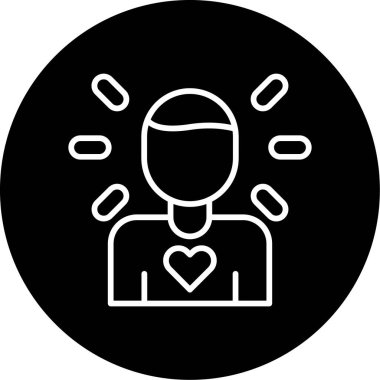  Özsaygı simgesi, vektör illüstrasyonu