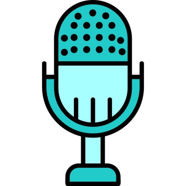 Retro mikrofonun vektör illüstrasyonu