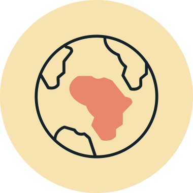 toprak küresi simgesi, vektör illüstrasyonu basit tasarım