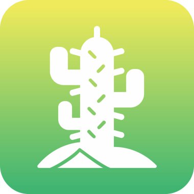 Kaktüs. Web simgesi basit illüstrasyon 