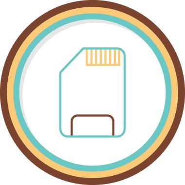 SD kart simgesi vektör illüstrasyonu