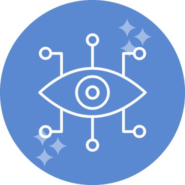 Siber göz. Web simgesi basit illüstrasyon