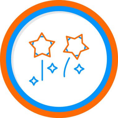 Havai fişek web simgesi, vektör illüstrasyonu 