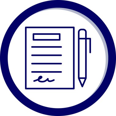 Kalem simgesi çizimi olan planlayıcı