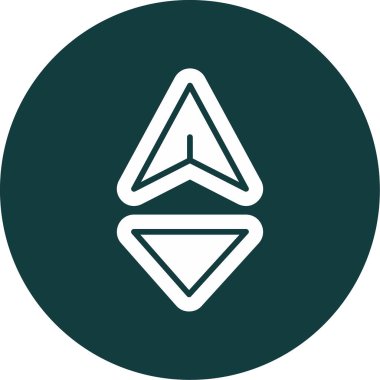 Tetrahedron web simgesi, vektör illüstrasyonu