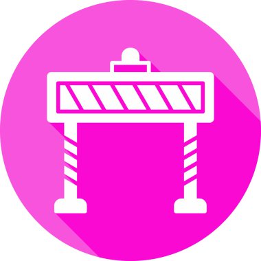 Bariyer. Web simgesi basit tasarım  