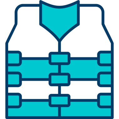 Can yeleği. Web simgesi basit illüstrasyon