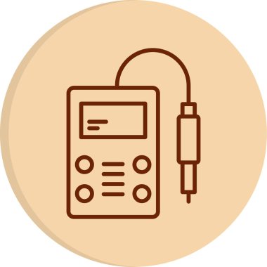 Biyoloji ph metre simgesi, vektör illüstrasyonu 