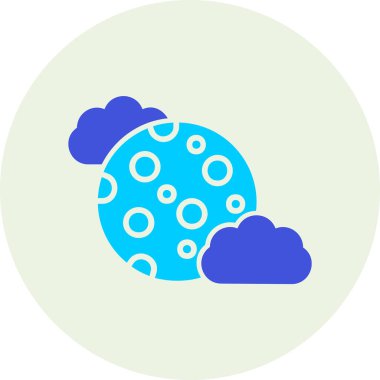 Dolunay simgesi, vektör illüstrasyonu