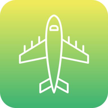 Uçak. Web simgesi basit illüstrasyon 