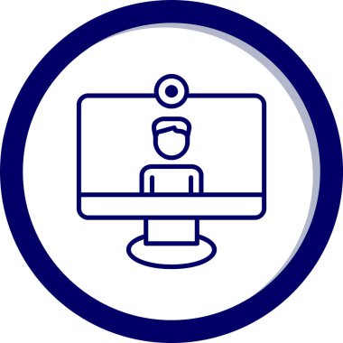 Video Arama simgesi, düz tasarım