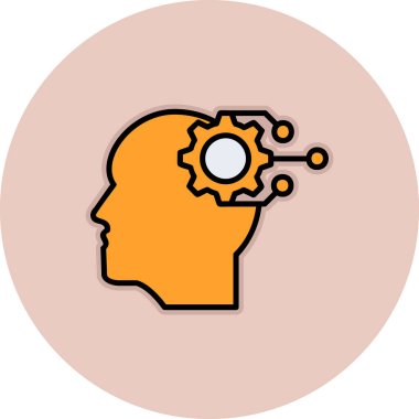 Düşünüyorum. Web simgesi basit illüstrasyon           